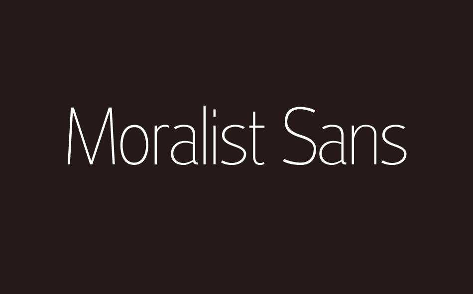 Moralist Sans font big