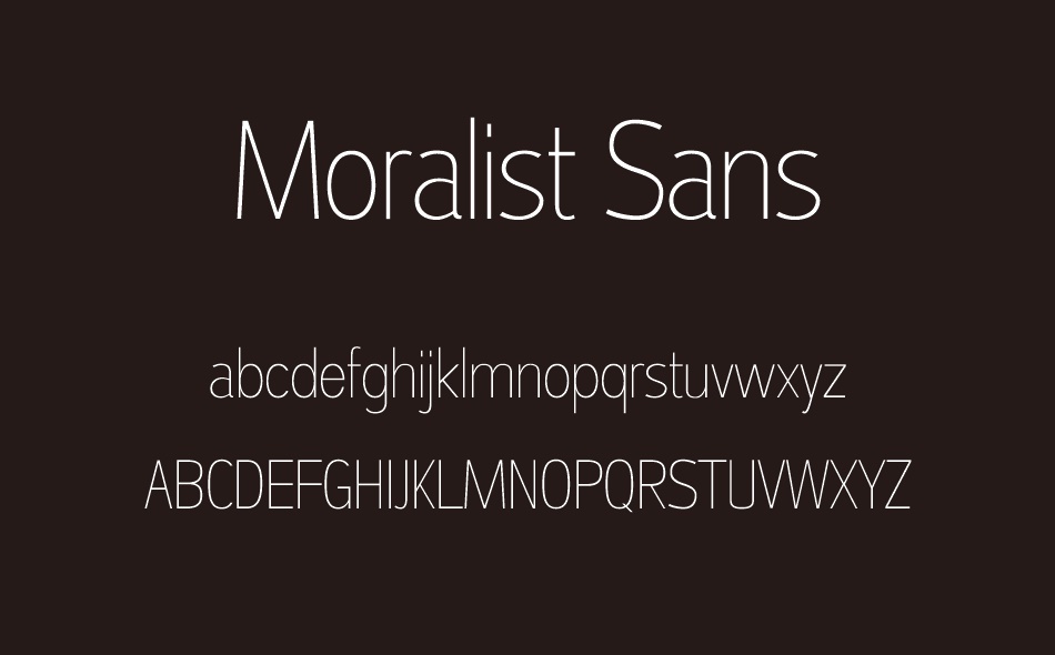 Moralist Sans font