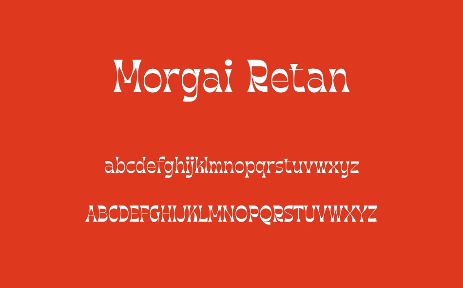 Morgai Retan font