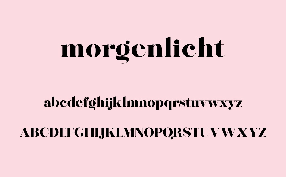 Morgen Licht font