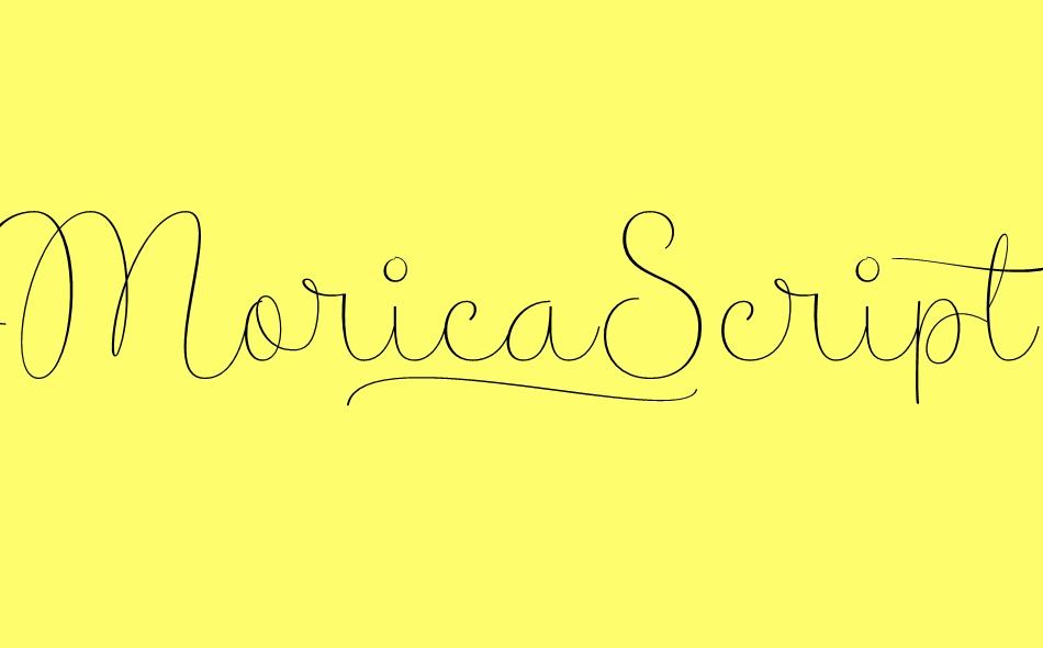 Morica Script font big