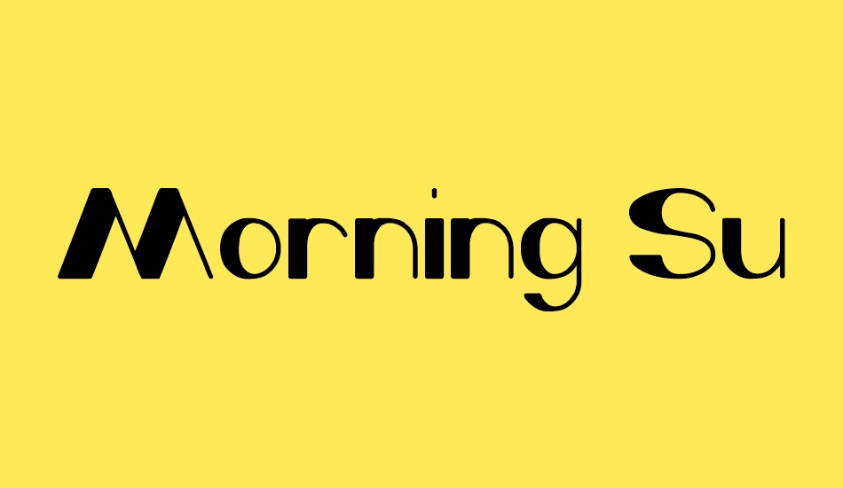 Morning Sunshine font big