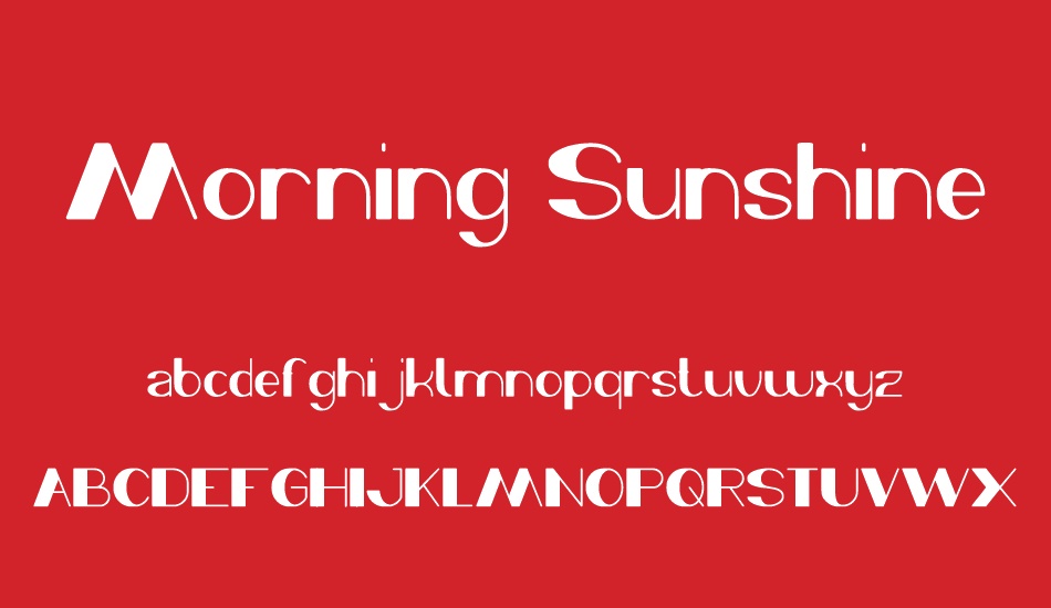 Morning Sunshine font