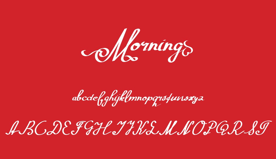 Morning font