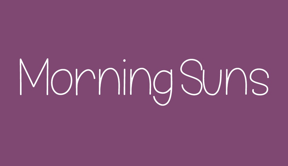 MorningSunshine font big