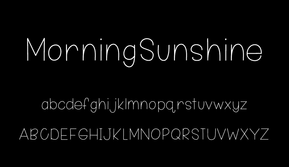 MorningSunshine font