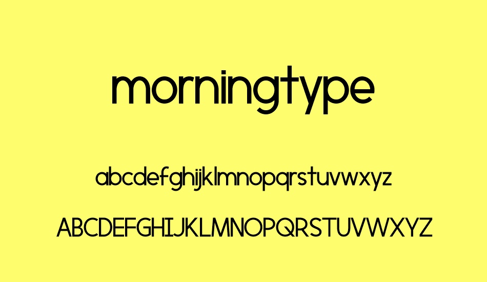 morningtype font
