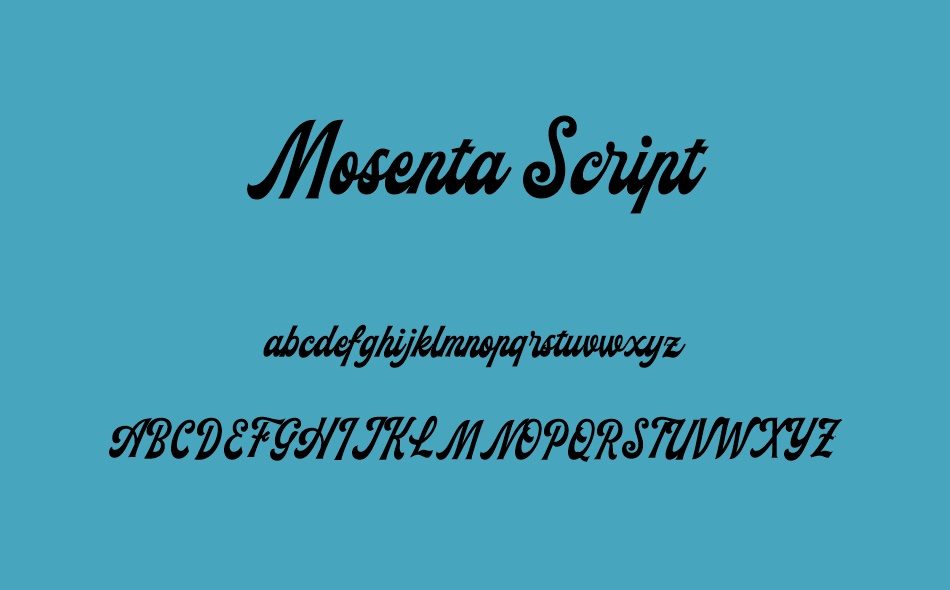 Mosenta Script font