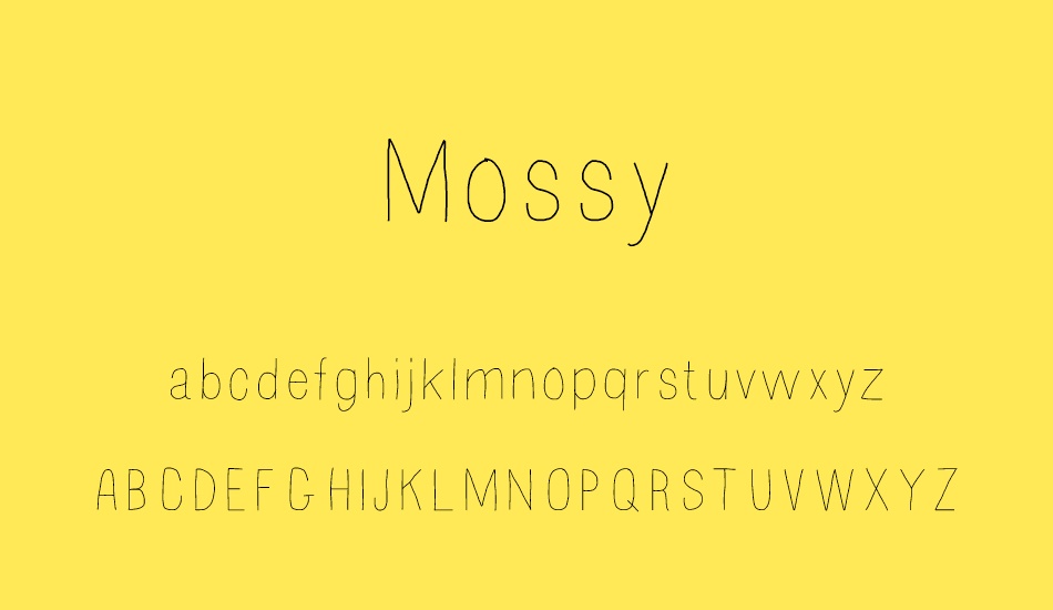 Mossy font