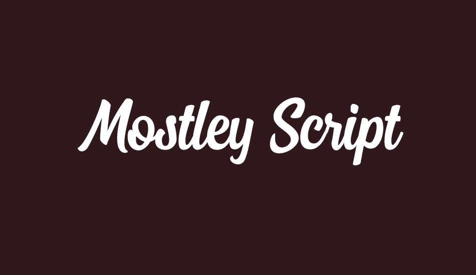 Mostley Script font big