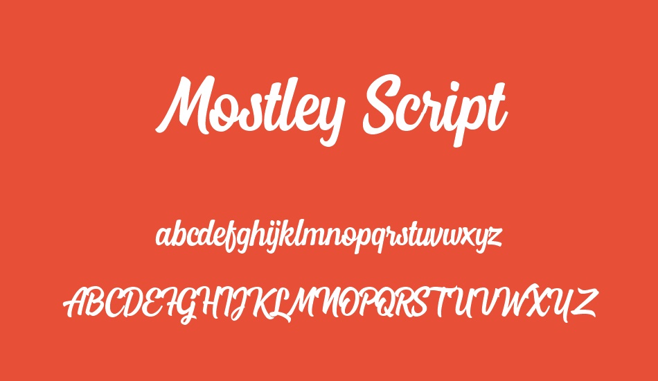 Mostley Script font