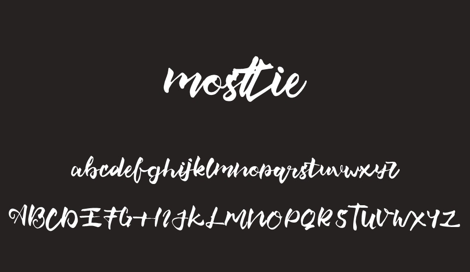 mosttie font