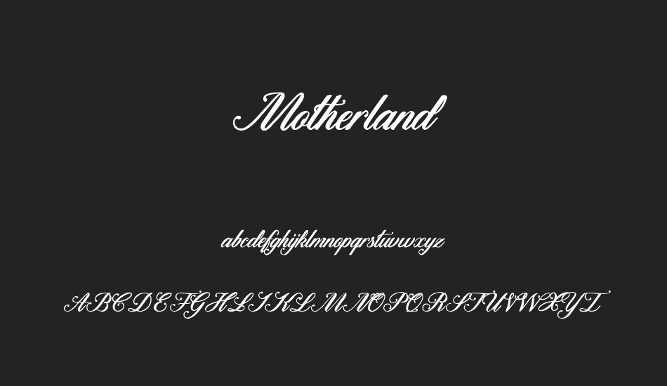 Motherland font