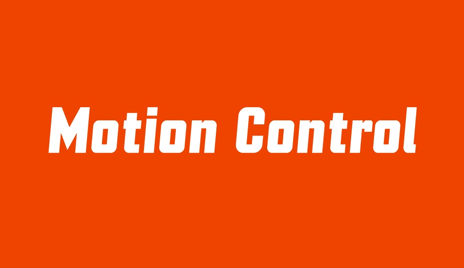 Motion Control font big