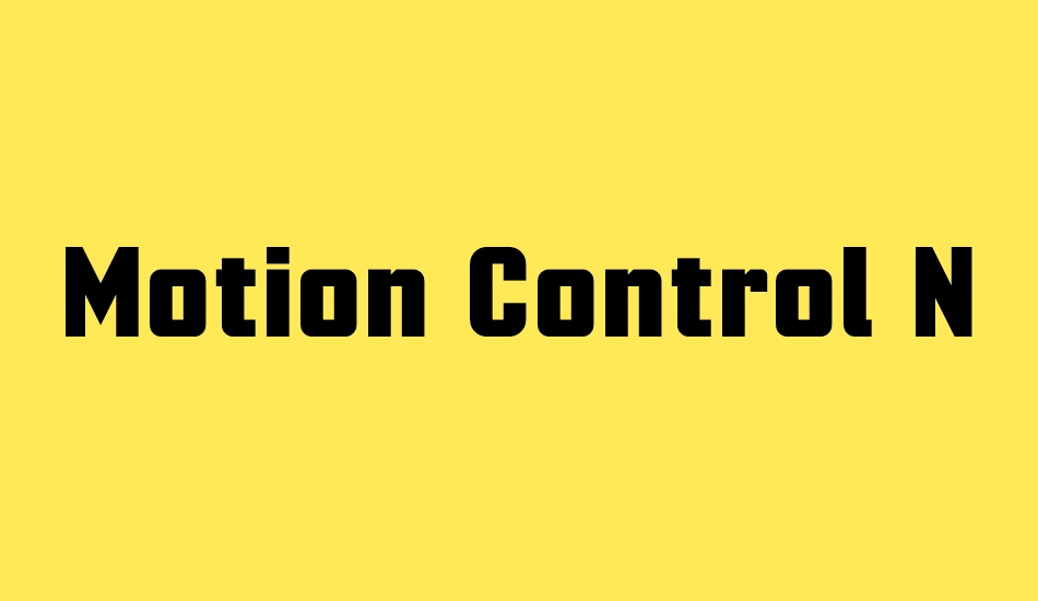 Motion Control Neue Lite font big