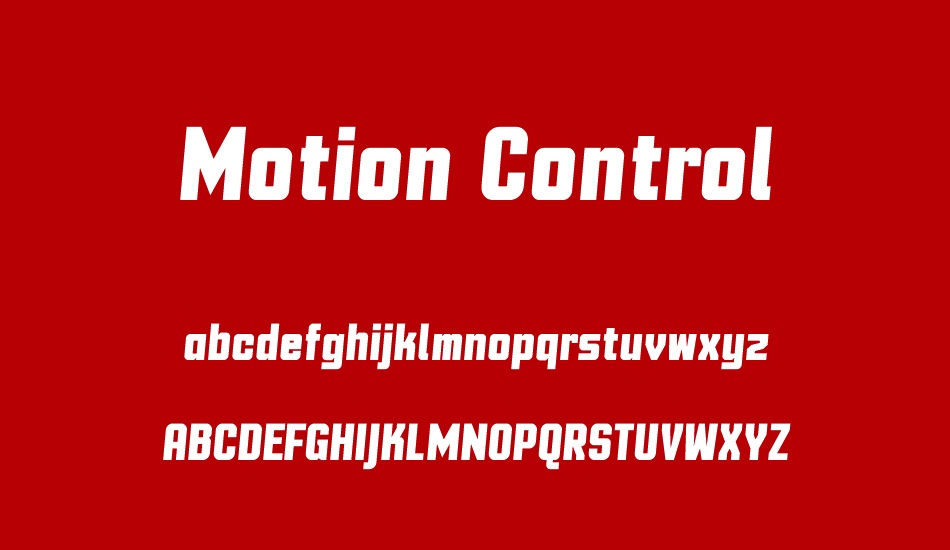 Motion Control font