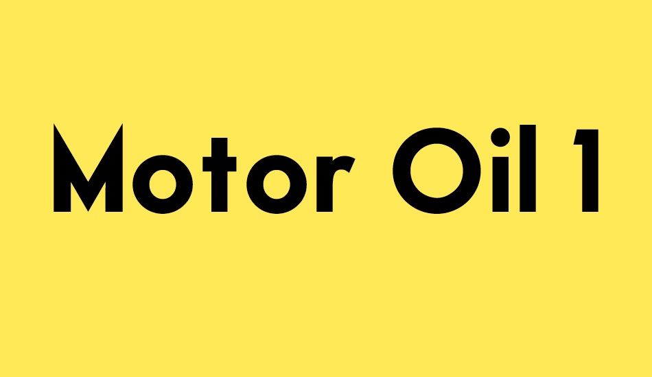 Motor Oil 1937 M54 font big