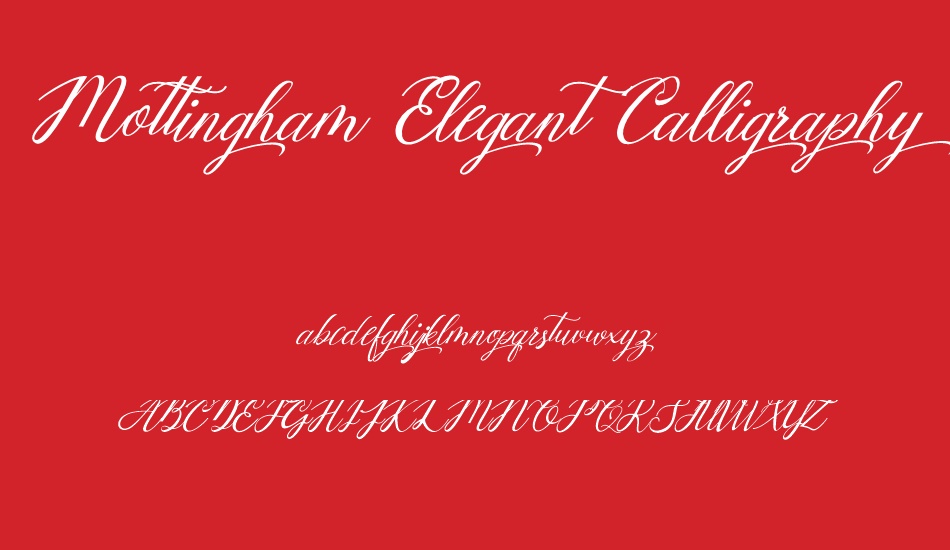 Mottingham Elegant Calligraphy font