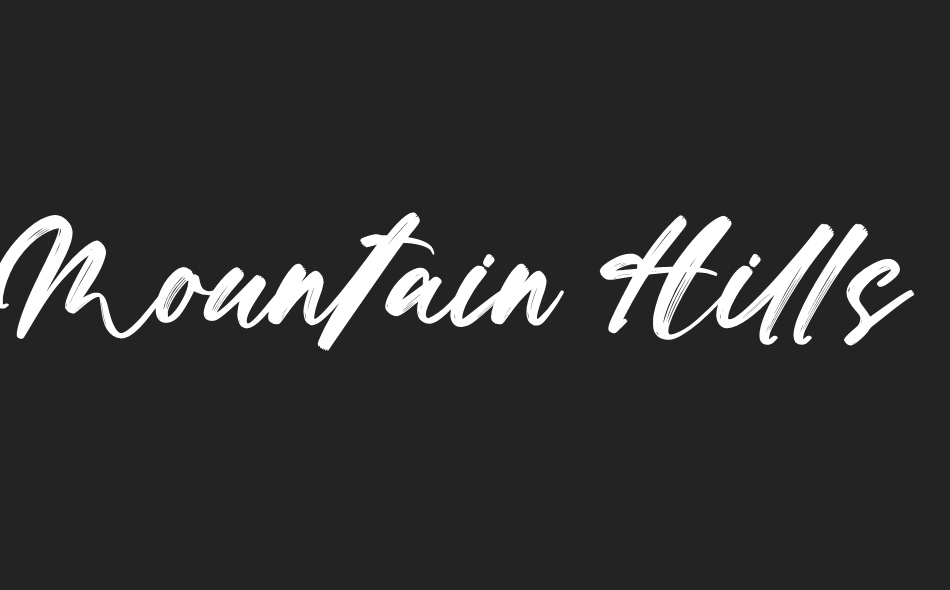 Mountain Hills font big