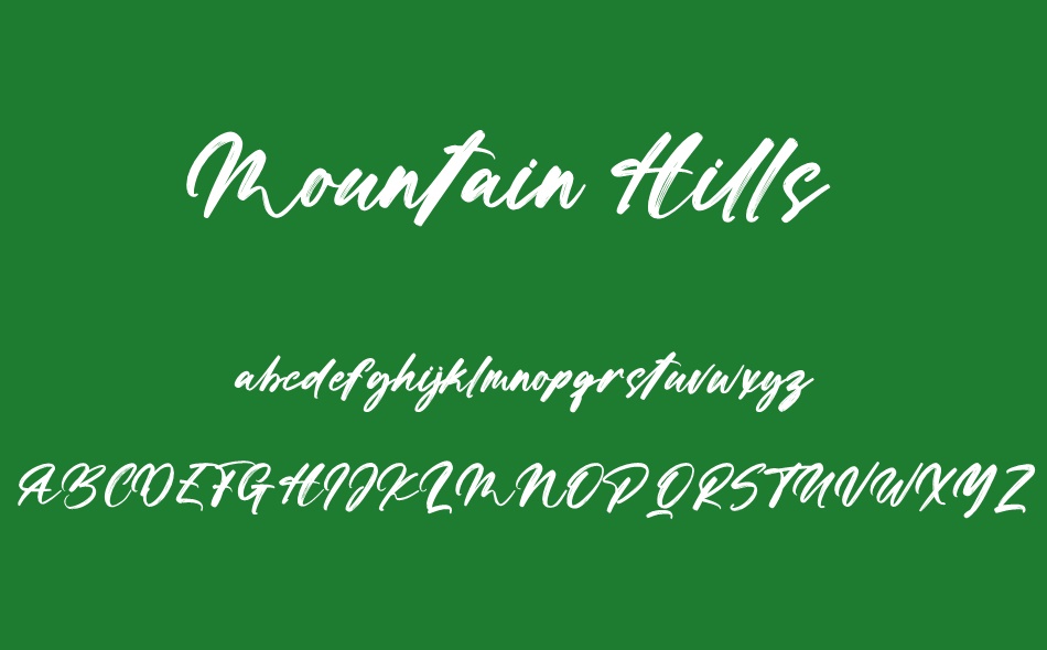 Mountain Hills font
