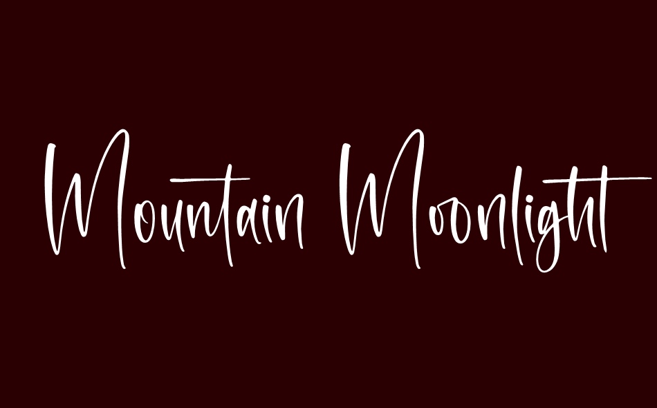 Mountain Moonlight font big