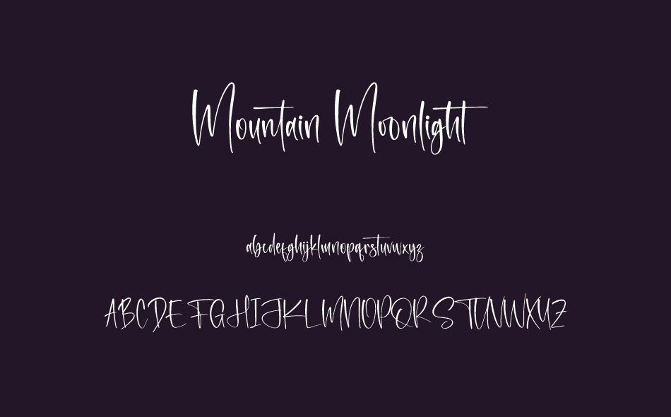 Mountain Moonlight font