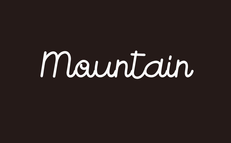 Mountain font big