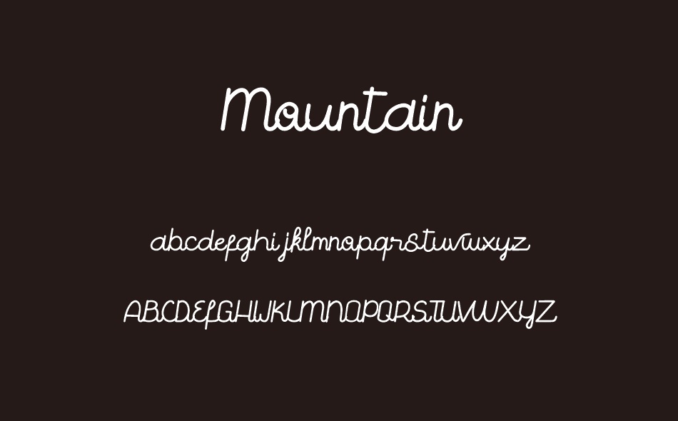 Mountain font