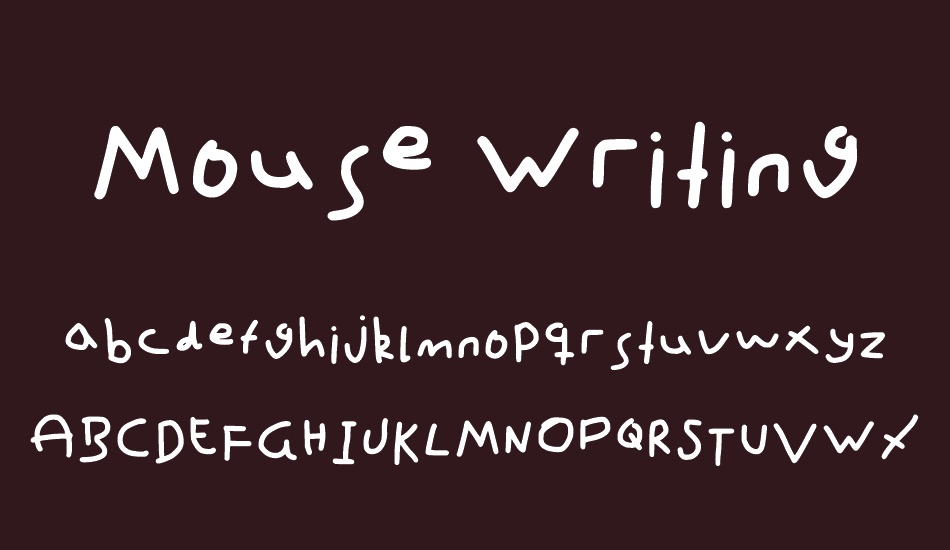 Mouse Writing font