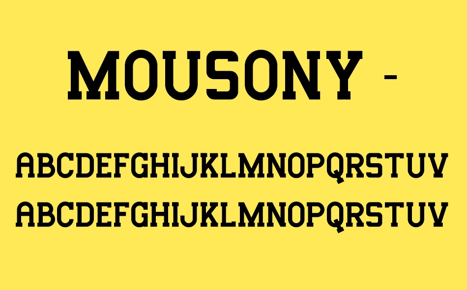 Mousony font