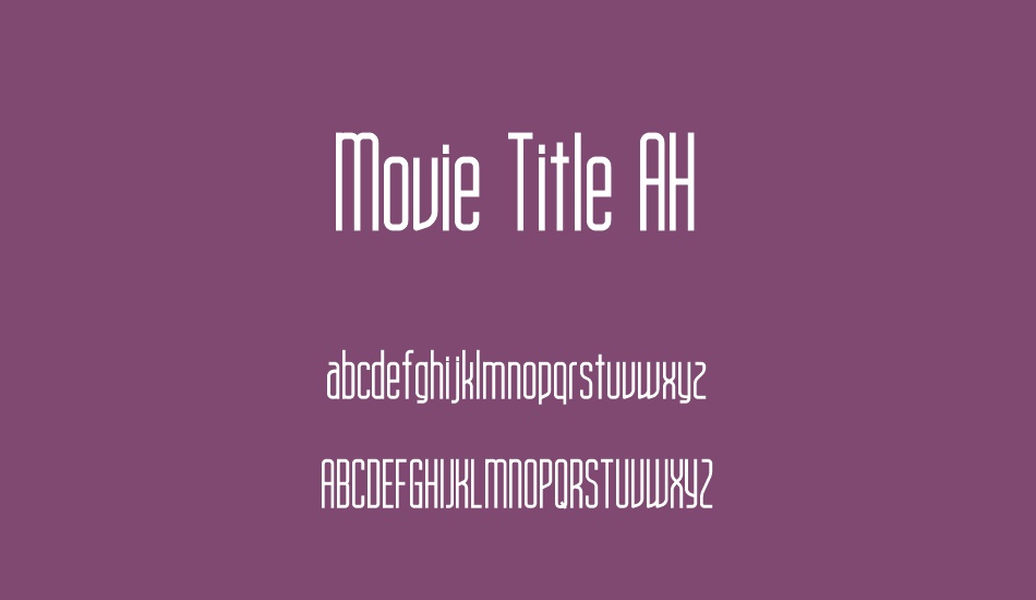 Movie Title AH font