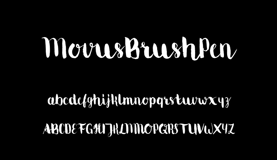 MovusBrushPen font
