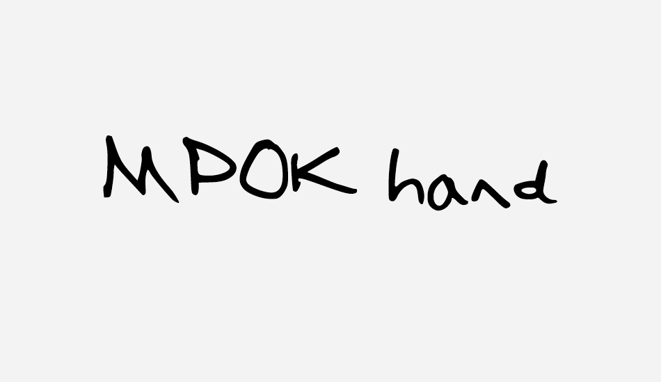 MPOK hand font big
