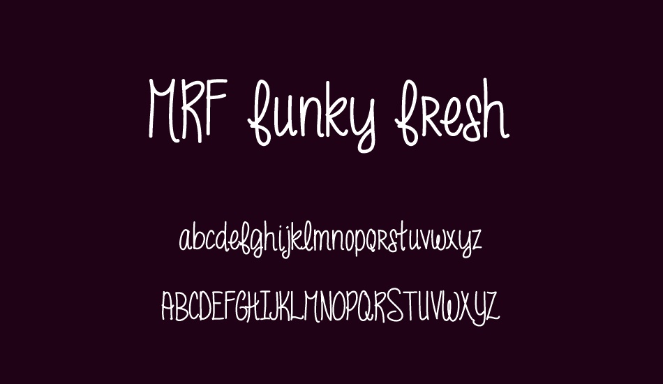 MRF funky fresh font
