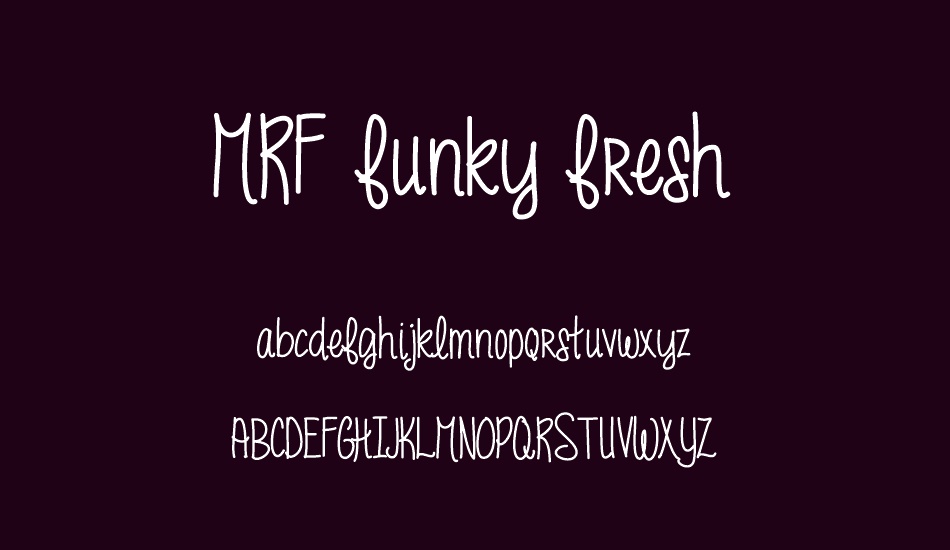 MRF funky fresh font