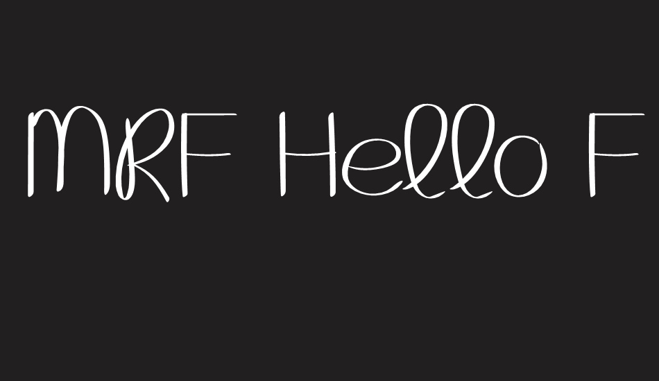 MRF Hello Fall font big