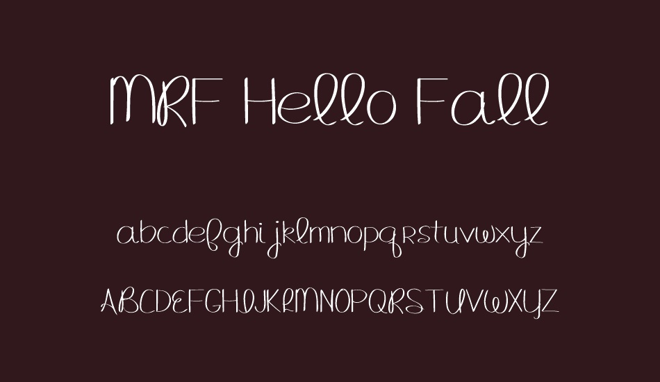 MRF Hello Fall font
