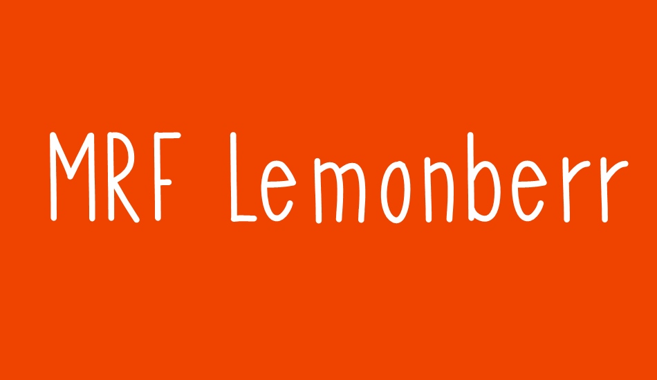 MRF Lemonberry Sans font big