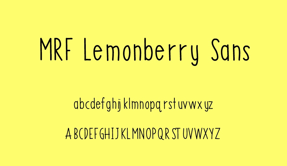 MRF Lemonberry Sans font