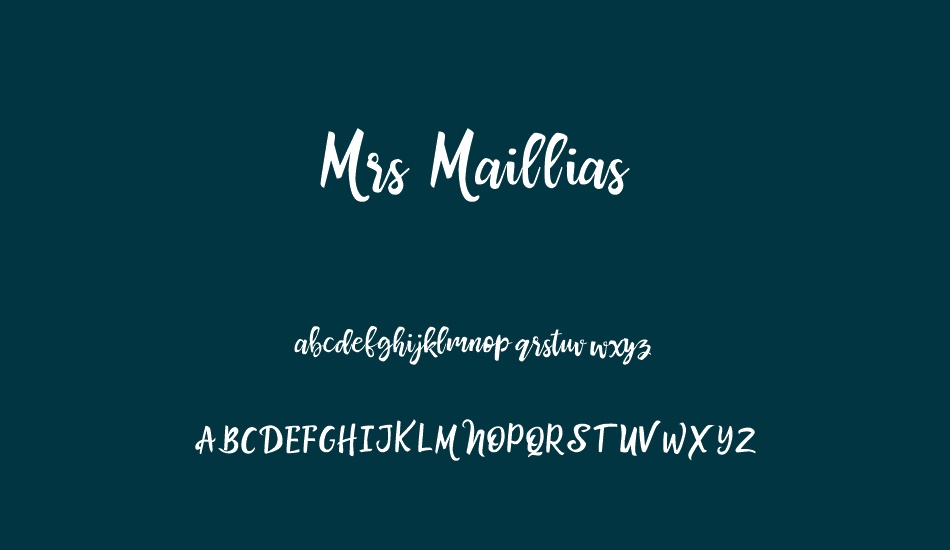 Mrs Maillias font