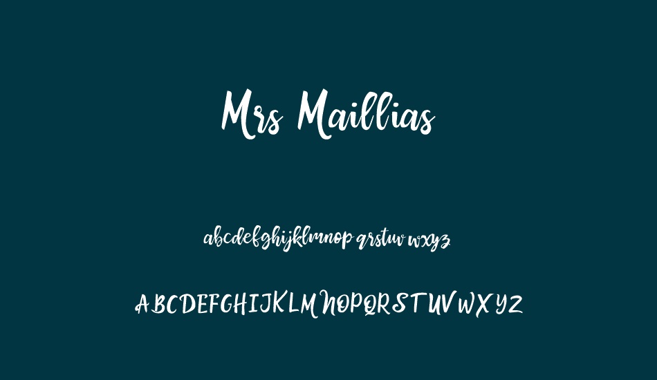 Mrs Maillias font