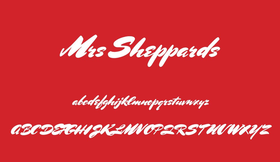 Mrs Sheppards font