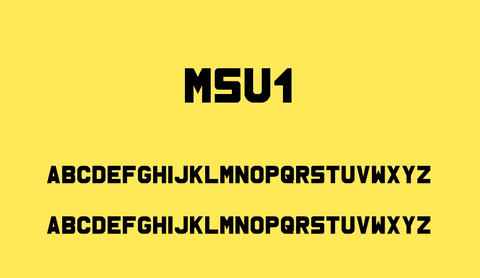 MSU1 font