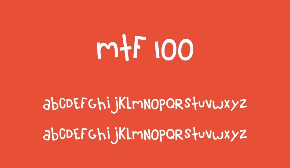 MTF 100 font