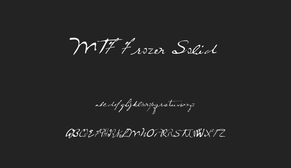 MTF Frozen Solid font