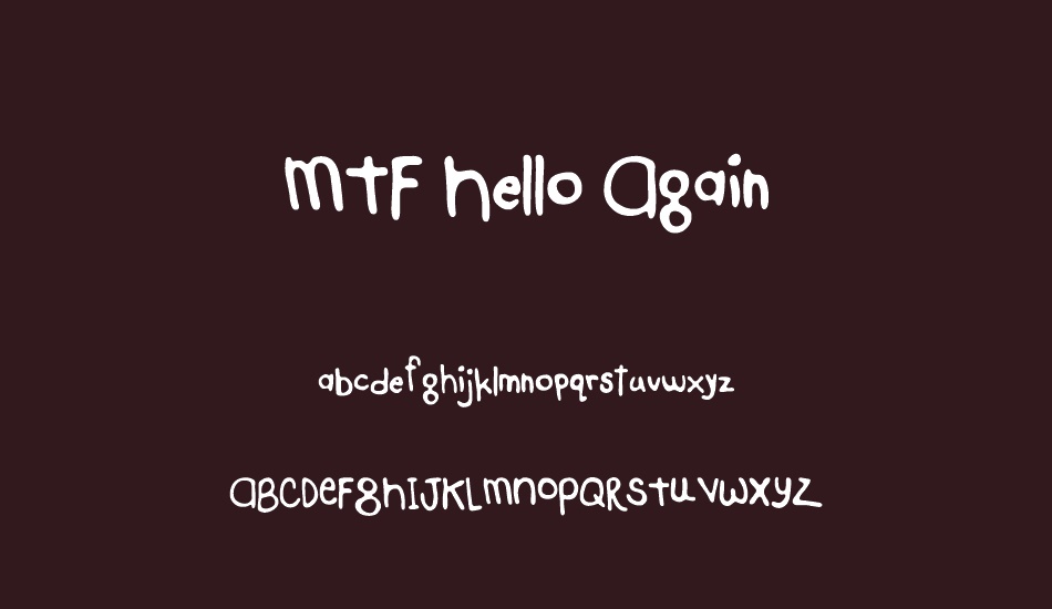 MTF Hello Again font