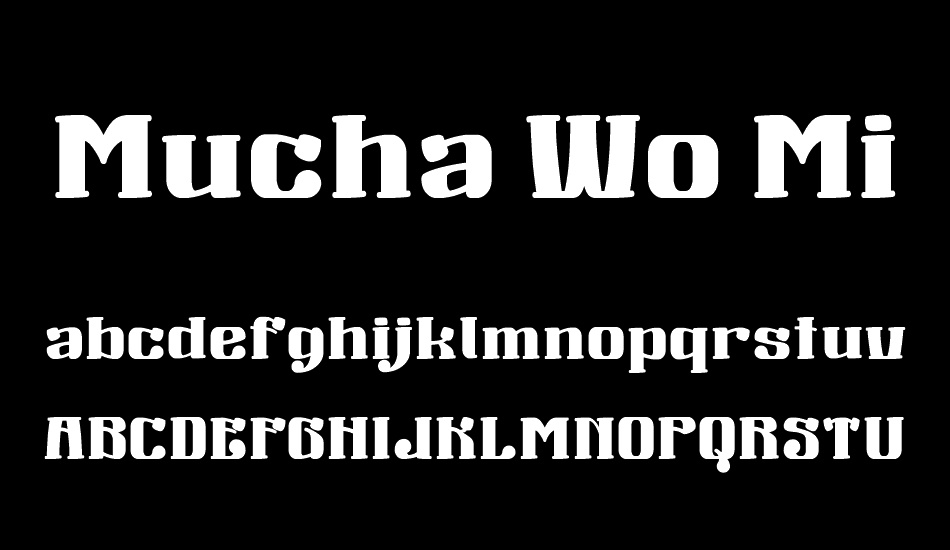 Mucha Wo Minagara Milk tea font