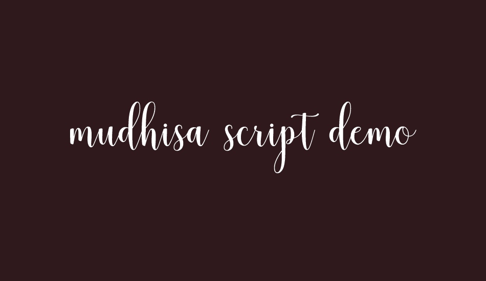 mudhisa script demo font big
