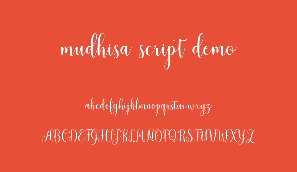 mudhisa script demo font