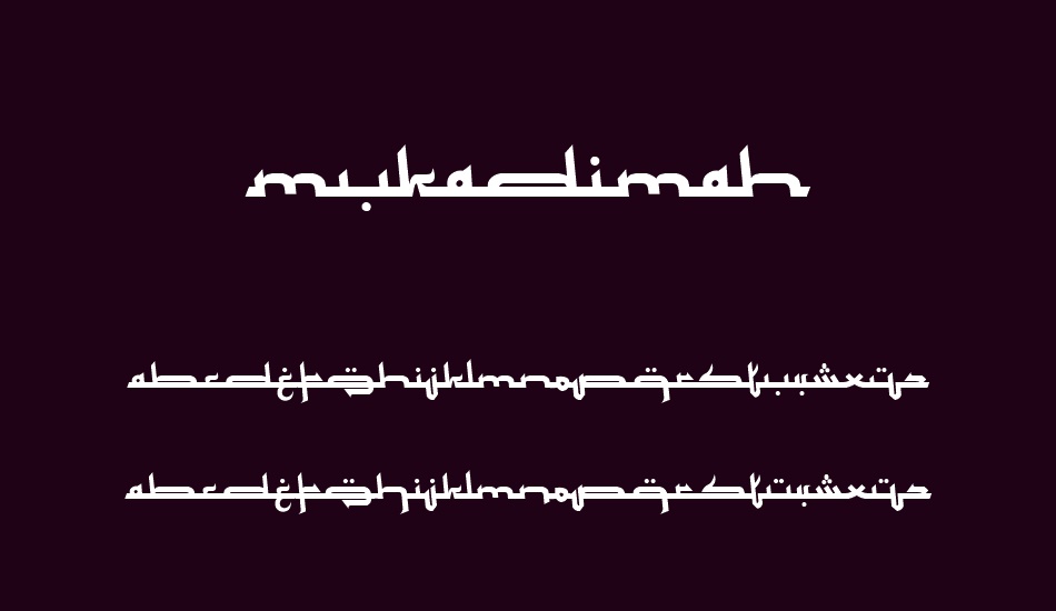 Mukadimah font